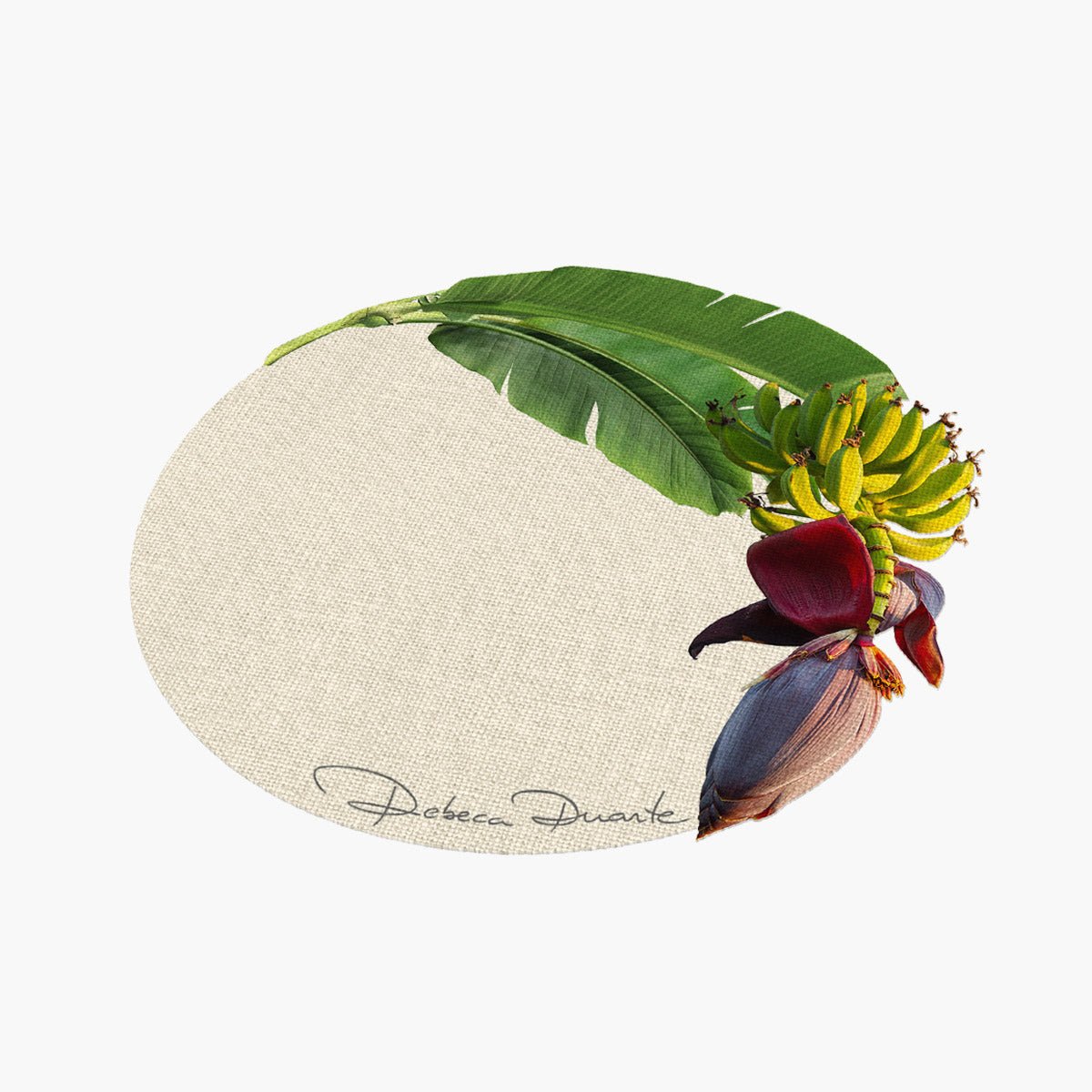 Porta Copo Bananeira e Fruto - Rebeca Duarte Home