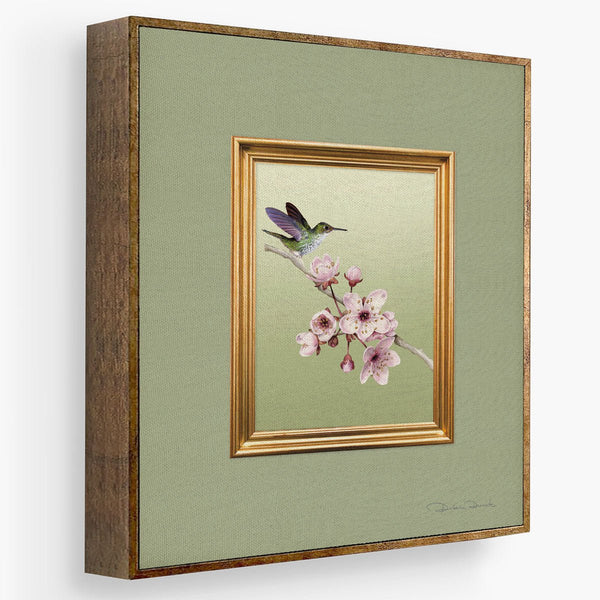 Quadro Decorativo Colibri Flor Rosa - Rebeca Duarte Home
