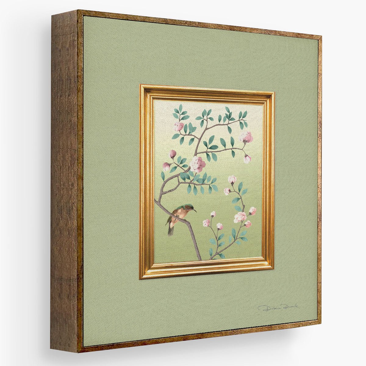 Quadro Decorativo Colibri Galho e Flores - Rebeca Duarte Home