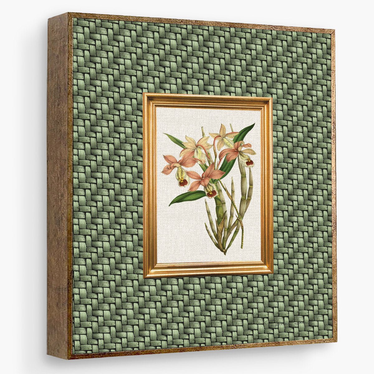 Quadro Decorativo Orquidea Palha Verde - Rebeca Duarte Home