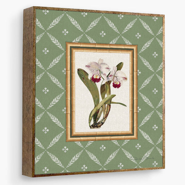Quadro Decorativo Orquidea Pink e Gravataria Verde - Rebeca Duarte Home