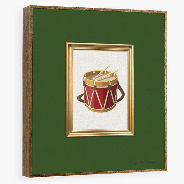 QUADRO TAMBORZINHO COM FUNDO VERDE - Rebeca Duarte Home