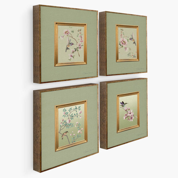 Quatro Quadros Decorativos Colibris - Rebeca Duarte Home