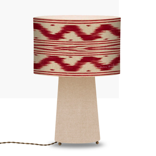 Abajur de Tecido Clássico Ikat Khiva