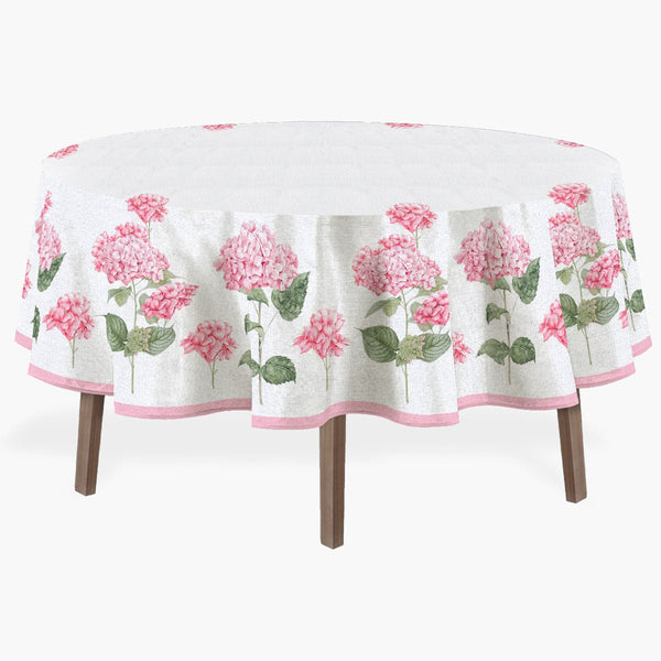 Toalha de Mesa Hortensia Rosa - Rebeca Duarte Home