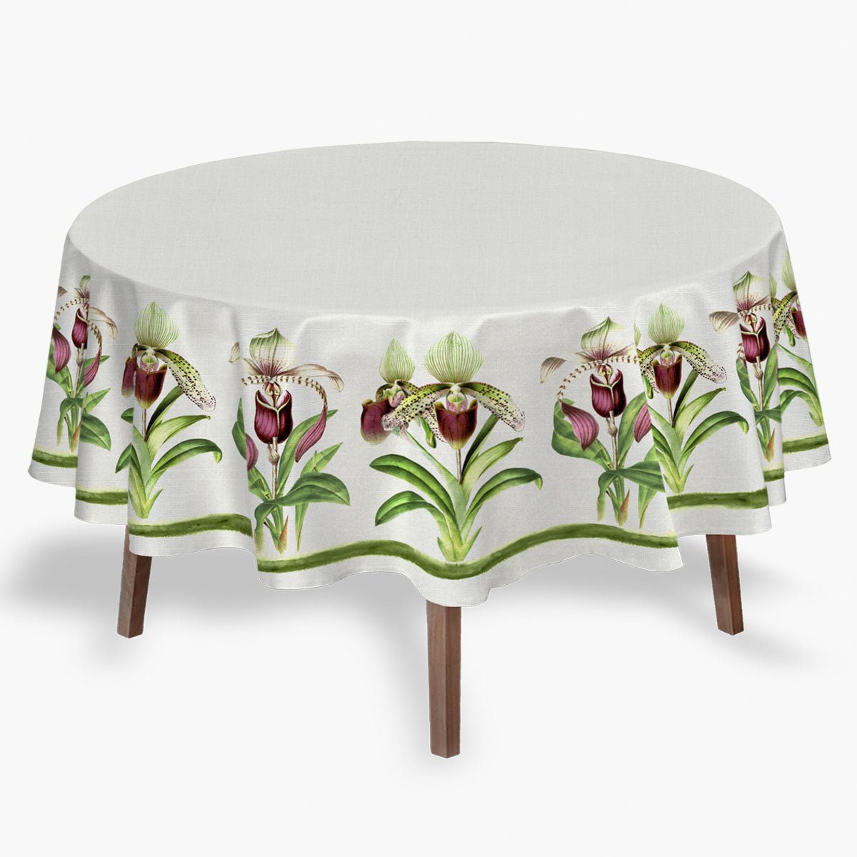 Toalha de mesa Orguídea Bordô - Rebeca Duarte Home