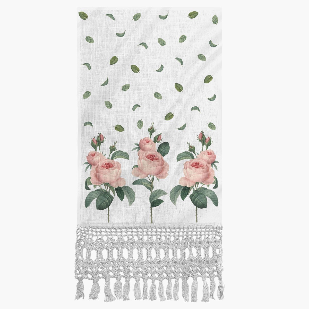 Toalha para Lavabo Rosas Românticas - Rebeca Duarte Home