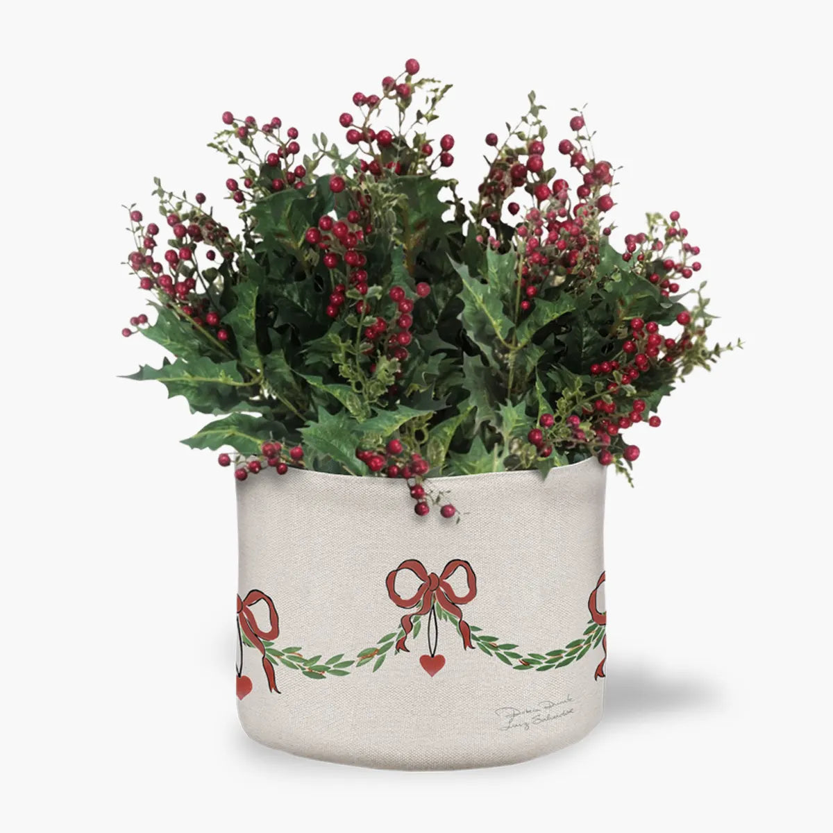 Cachepot Natal Guirlanda com Laços