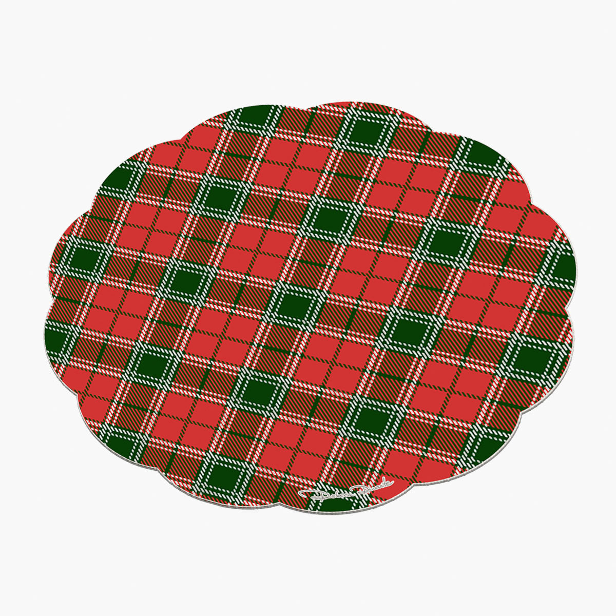 Sousplat corte a laser Natal Guirlanda Cereja