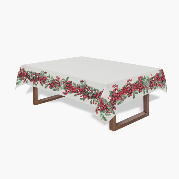 Toalha de Mesa Natal Guirlanda Cereja