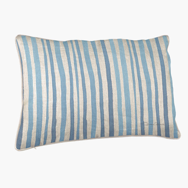 Capa de Almofada Travesseiro Listras - Azul - Rebeca Duarte Home