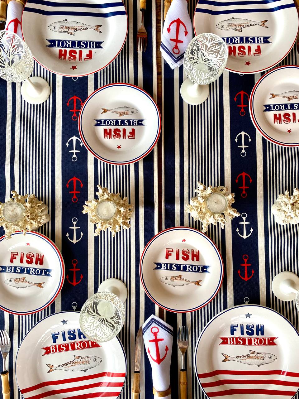 Guardanapo Listras e Âncoras - Rebeca Duarte Home