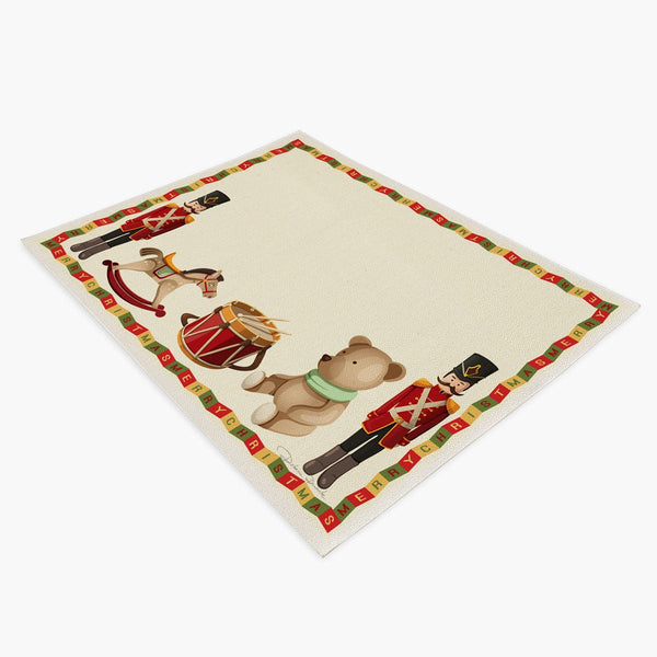 Jogo Americano Natal Brinquedos - 1 peça - Rebeca Duarte Home