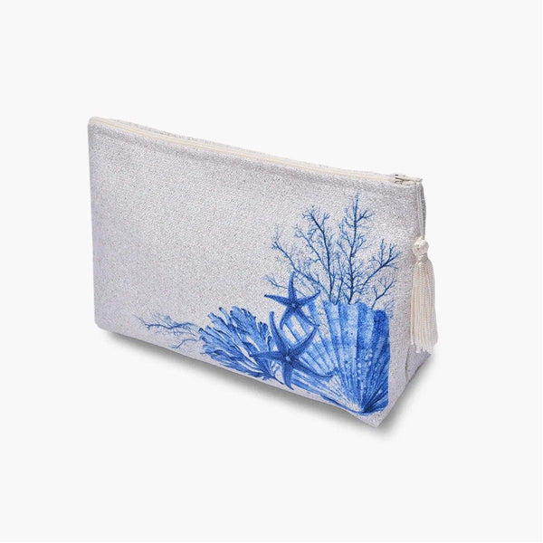 Necessaire Coral Azul Delavê - Rebeca Duarte Home