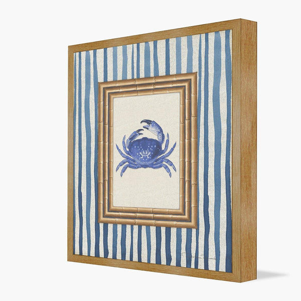 Quadro Decorativo Coral Azul - caranguejo - Rebeca Duarte Home